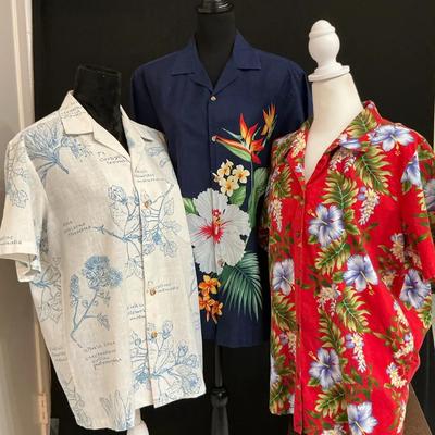 Hawaiian Print Styled Button-Down Shirts