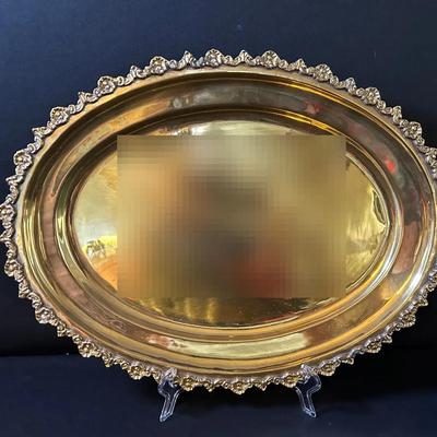 Gold Tone Serving Platter