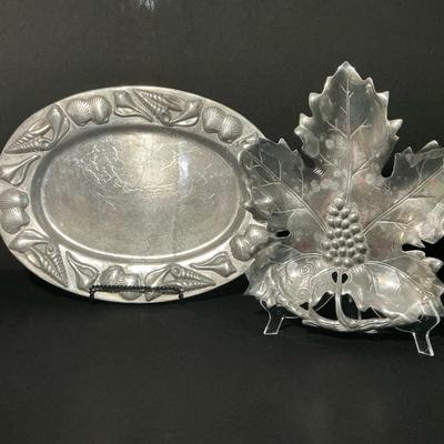 Silver Toned Cast Aluminum Platters