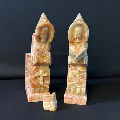 Onyx Monk Bookends