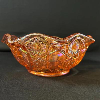Iridescent Carnival Glass Bowl