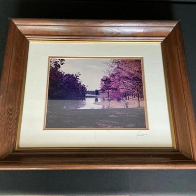 Landscape Print In Wooden Frame 