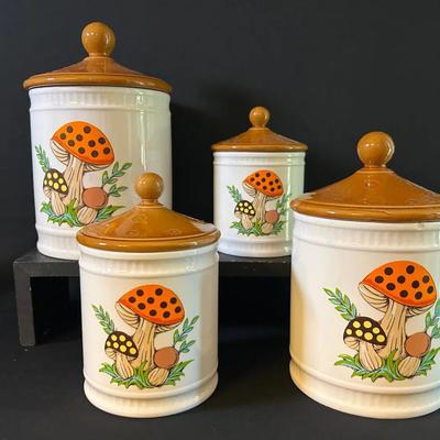 Sears Mushroom Canister Set