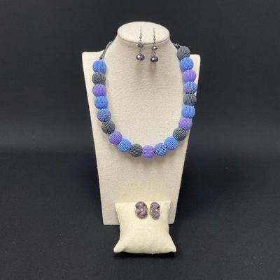 Beaded Necklace, Pendants and Earrings