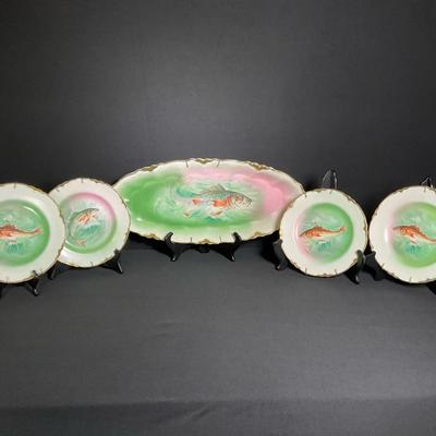 Sterling China Handpainted Fish Platters