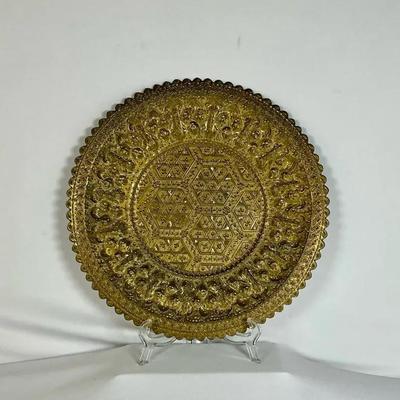 Hand Hammered Brass Decorative Platter