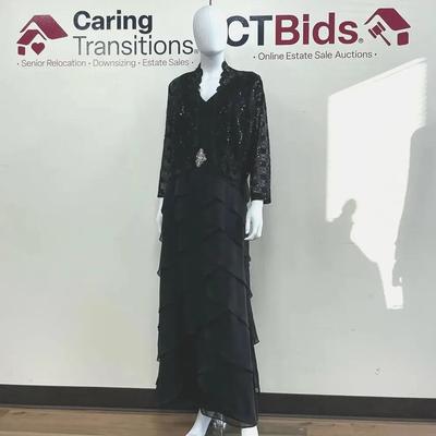 Black Formal Sleevless Dress & Jacket 