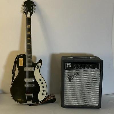 Fender Amplifier & Silvertone Style Guitar
