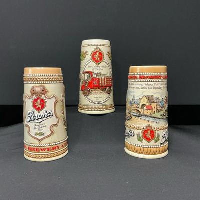 Stroh’s Ceramic Beer Steins 