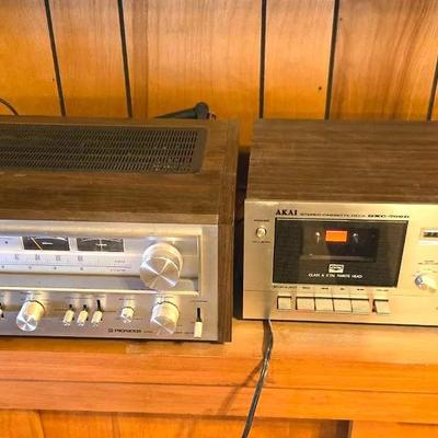 Vintage Akai Stereo & Pioneer Receiver Radio