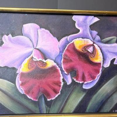 Anne Link Oil Painting Oh Large Irises 