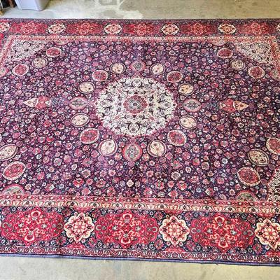 Vintage Wool Baghdad Iraq Rug  12' 7" × 9' 7"