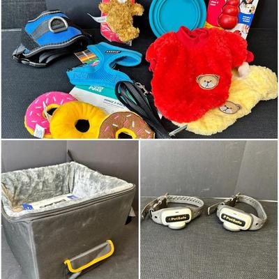 Lot Of New Dog Toys, Car seat & Shock Collars 
