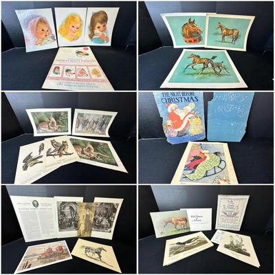 Large Collection Of Vintage Calendar Prints & More!