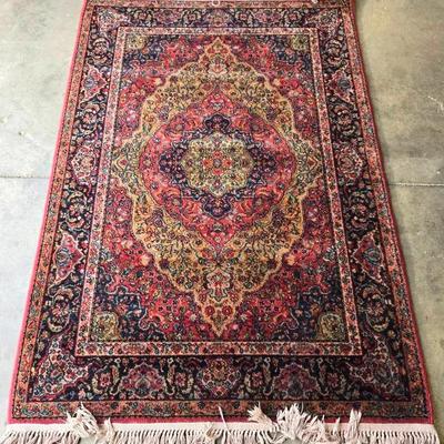 Vintage Wool Oriental Rug 72" × 51"