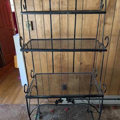 Wrought Iron Style 4 Tier Bakers Rack