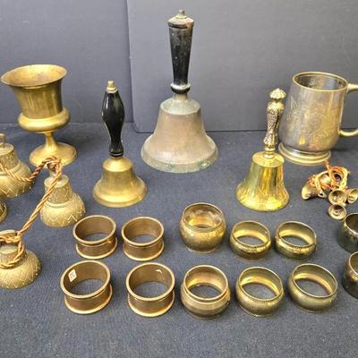 Brass Bells & Napkin Rings, Vintage India