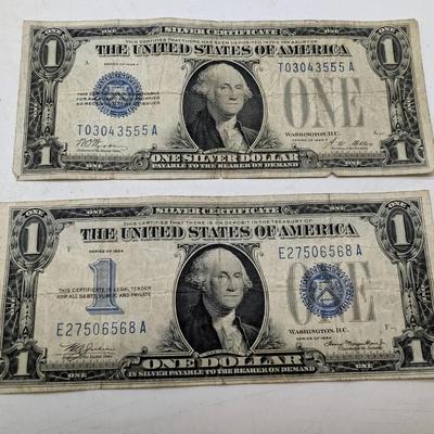 1928 & 1934 "Funny Back" $1 Silver Certificates