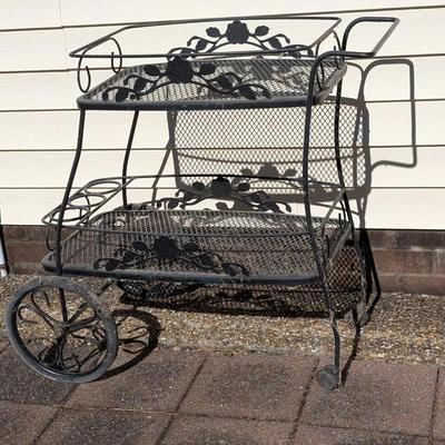 Wrought Iron Garden Tea Cart