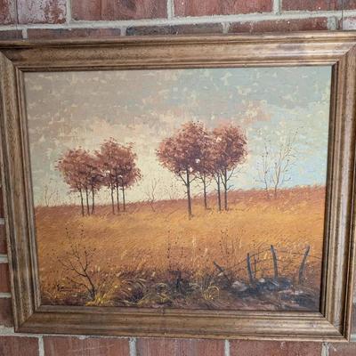 Signed Oil Painting On Canvas...Autumn Landscape 