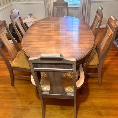 MCM Midcentury modern Dining Room Table And 6 Chairs
