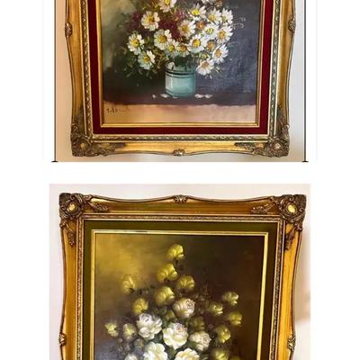 2 Signed Oil On Canvas Framed Paintings