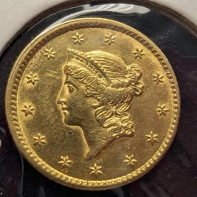 1851 $1 Gold Piece 