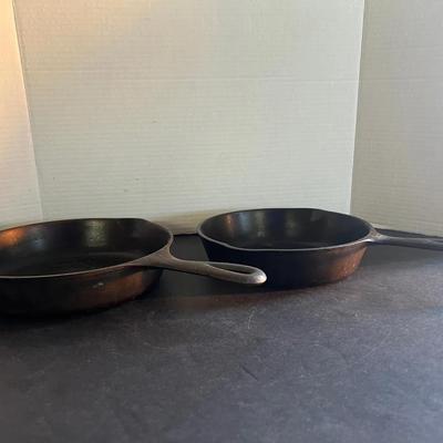 Wagnerware Cast Iron Frying Pans Sidney 1055 & 1056