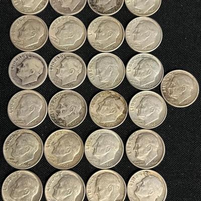 Assortment Of 1964 & Earlier Dimes #9
