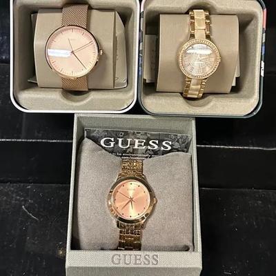 Ladies’ Watch Trio- Fossil And Guess 