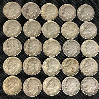 Assortment Of 1964  And Earlier Dimes #16 (2.004 Ozt) 