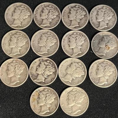 Collection Of Mercury Dimes 1941-1945 #6 (1.093 Ozt.) TOTAL
