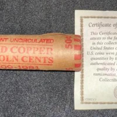 50 Uncirculated Solid Copper Lincoln Cents 1909-1981