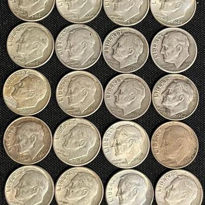 Assortment Of 1964 & Earlier Dimes