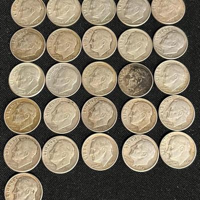 Assortment Of 1964 And Earlier Dimes #19 (2.078 Ozt)