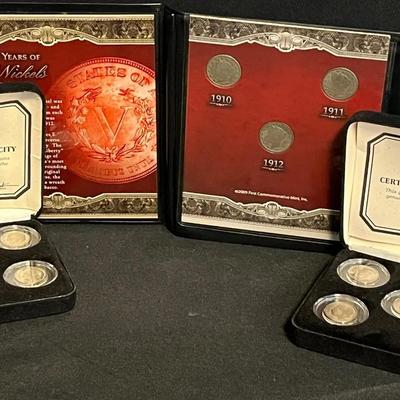 Last 3 Years Of “V” Nickels, 10 Roosevelt Dimes In Cases