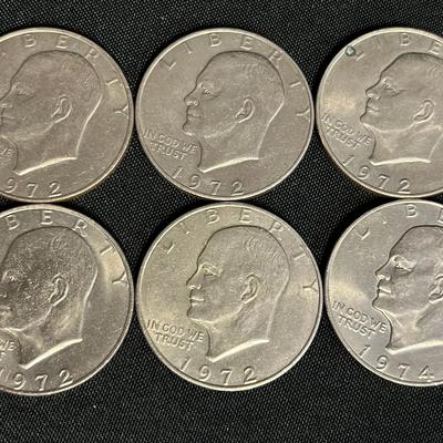 Assortment Of Eisenhower One Dollar Coins #2