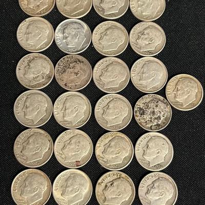 Assortment Of 1964 & Earlier Dimes #10