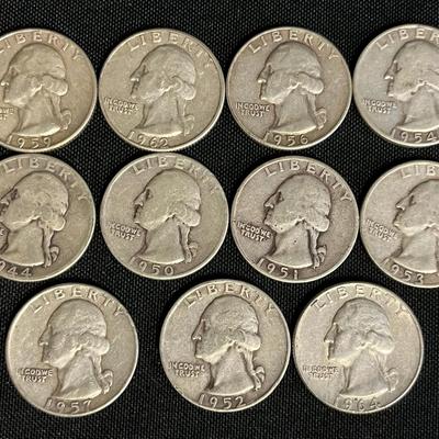 Assortment Of Pre-1964 Washington Quarters #2 Approx (2.186 ozt) Total