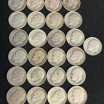 Assortment Of 1964 And Earlier Dimes #15 
