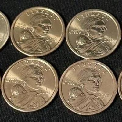 (8) Sacagawea Dollar Coin Set- Uncirculated 