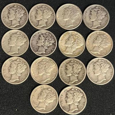 Collection Of Mercury Dimes #7 1942-1944 (1.102 ozt) 
