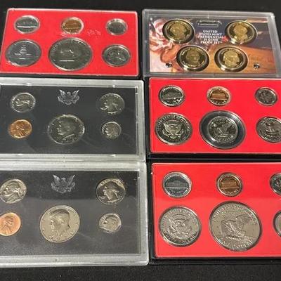 (6) United States Proof Coin Sets 