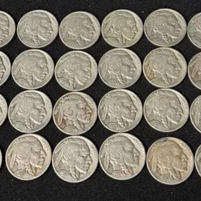 (40) Buffalo Nickels- 1930, 1935, 1936, 1937