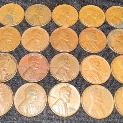 #11 (20) Lincoln Wheat Pennies- 1930s, 1940s, 1950s