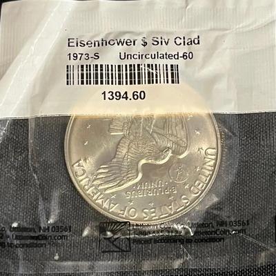 Eisenhower One Dollar SLV Clad Uncirculated 1973-S