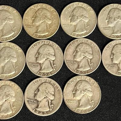 Assortment Of Washington Quarters Pre-1964 (2.182 Ozt) #8