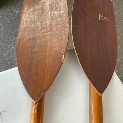 VTG Folbot Kayak Canoe Wood Oars Pair