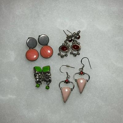 Natural Stone Multi-Color 925 Earrings