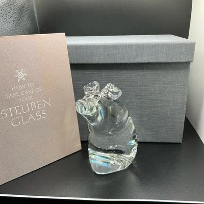 Steuben Crystal Pig